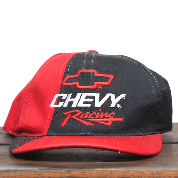 Vintage Chevrolet Chevy Trucks Cars Racing Bowtie Colorblock Trucker Hat Snapback Baseball Cap Made IN USA