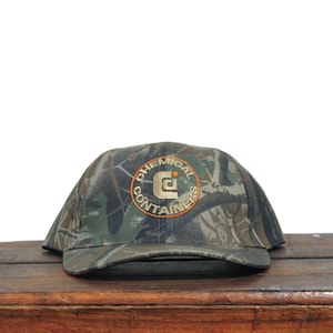 Vintage Chemikalienbehälter Tanks Lagerbehälter Realtree Camo Camouflage Jagd Strapback Hut Baseballkappe
