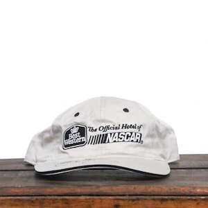 Vintage 90s Best Western The Official Hotel Of Nascar Stock Car Racing Motorsports Motel Unstructured Strapback Hat Baseball Cap