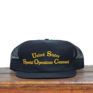 Vintage USSOCOM United States Special Operations Command America Veteran Military Navy Army Trucker Hat Snapback Baseball Cap USA Made
