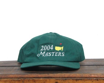 Vintage Green 2004 Masters Golf Tournament American Needle Phil Mickelson Champion Unstructured Strapback Hat Baseball Cap Made In USA