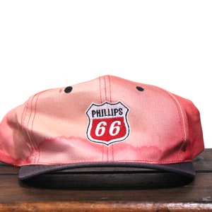 Vintage Distressed Trashed Faded Phillips 66 Gas Station Oil Service Station Trucker Hat Snapback Baseball Cap
