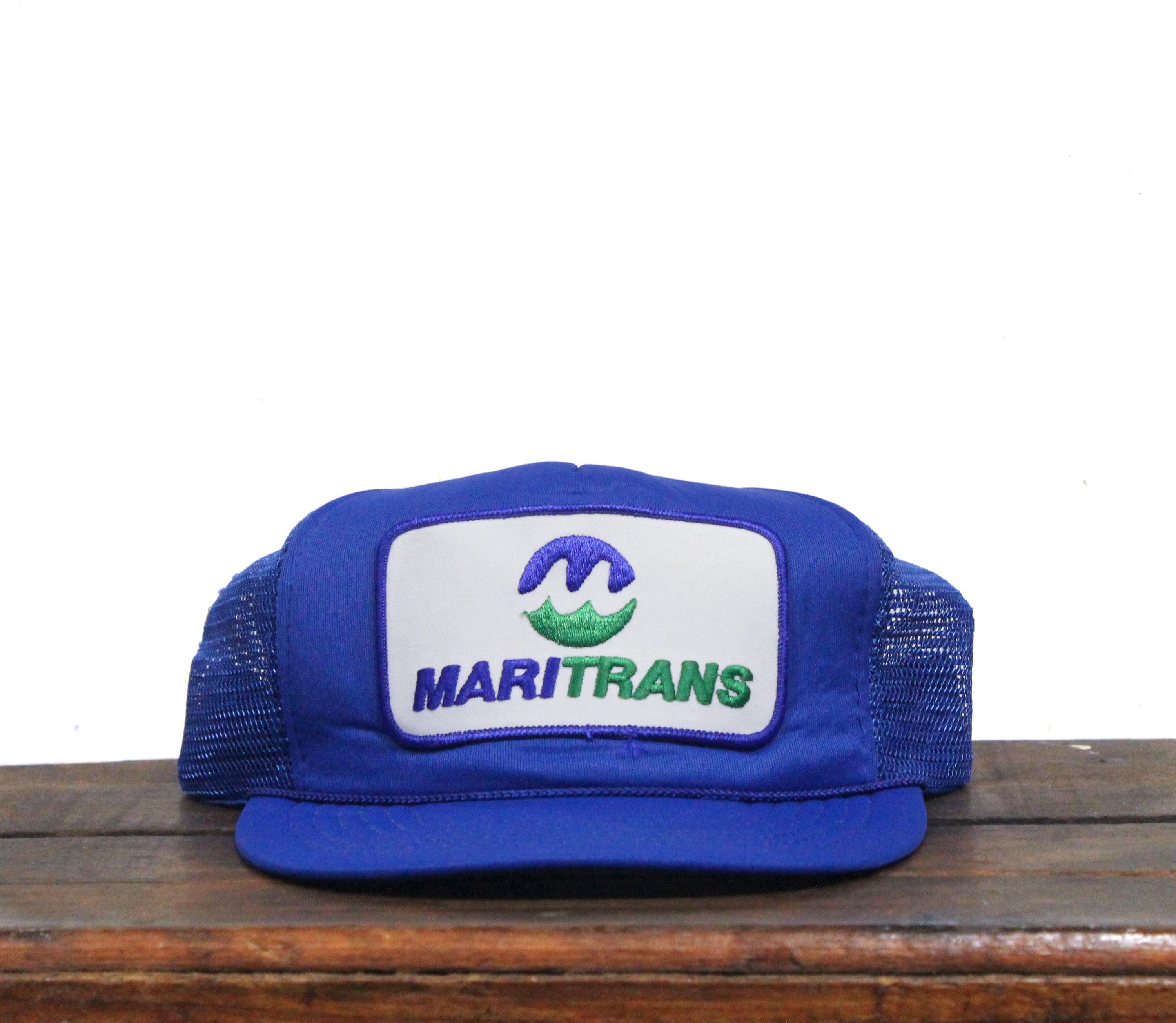 Vintage Snapback Trucker Hat Baseball Cap MariTrans Petroleum Transport Marine Service Brennstoffe Öltanker Boot Schiff Tankstelle Versand Patch