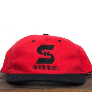 Vintage 90s Snapback Hat Baseball Cap Safety Kleen Clean Used Oil Recycling Waste Management Industrial Cleaning