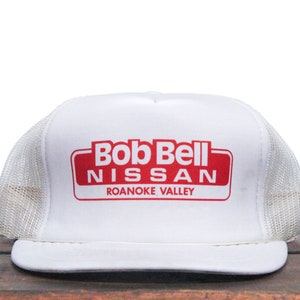 Vintage Bob Bell Nissan Datsun Car Truck Dealership Roanoke Valley VA Virginia Trucker Hat Snapback Baseball Cap