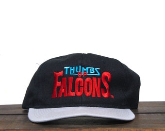 Vintage 90s Thumbs Up Atlanta Falcons NFL Football Georgia Snapback Hat Baseball Cap