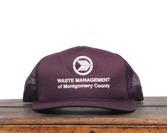 Vintage Waste Management Trucker Hat - Montgomery County MD