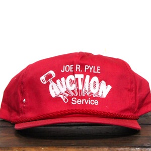 Vintage Trucker Hat Snapback Baseball Cap Joe R Pyle Auction Service Gavel Auctioneer