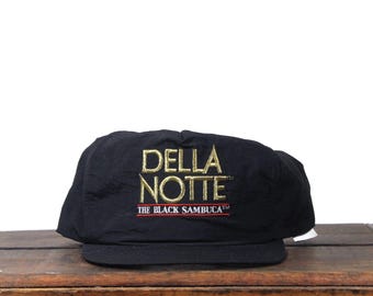 Vintage Della Notte The Black Sambuca Liquor Alcohol Drink Party Cocktail Snapback Trucker Hat Baseballpet