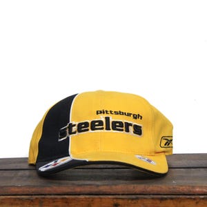 Vintage Y2K Reebok Pittsburgh Steelers Football NFL Pennsylvania PGH Strapback Hat Baseball Cap