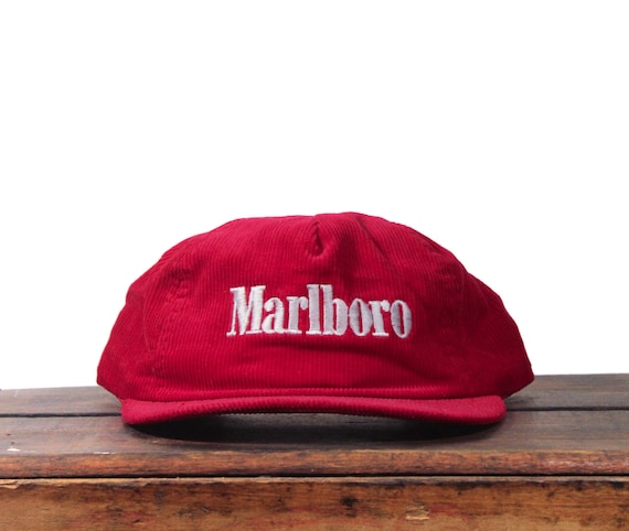 古着 80s〜 USA製 Marlboro キャップ コーデュロイ Marlboro Corduroy Cap Red 80S Made In Usa Hat Vintage Retro Logo