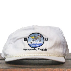 Vintage Distressed Trashed Trucker Hat Snapback Baseball Cap VP 45 Patrol Reconnaissance Squadron Military Veteran Navy Pensacola Florida