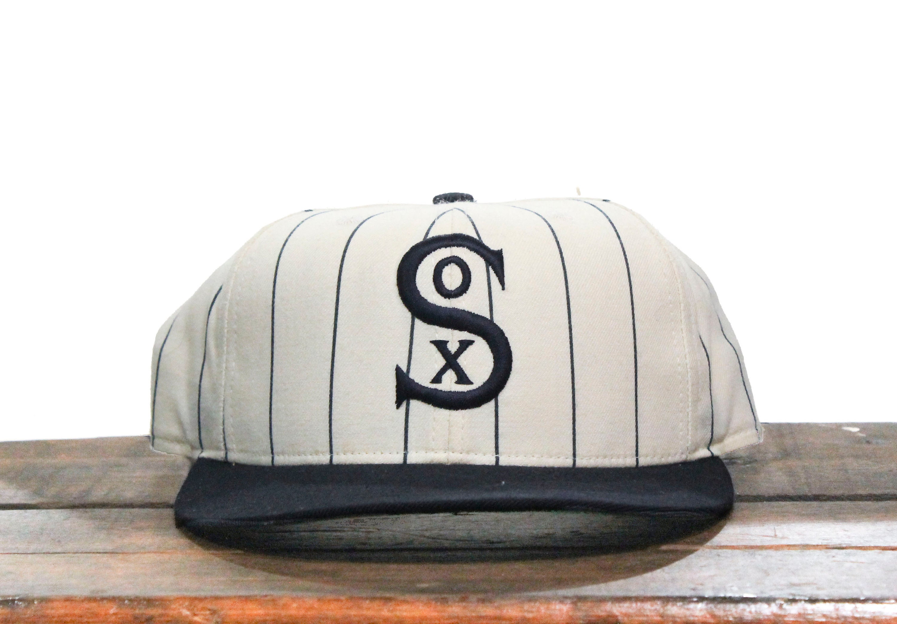 Vintage - Men - Cooperstown Collection White Sox Fitted Cap - White/Black