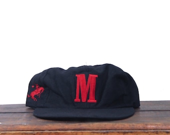 Vintage 90er Jahre Marlboro M Cigarettes Tobacco Rodeo Cowboy Unstrukturierte Strapback Hat Baseball Cap