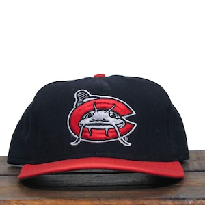 Vintage 90s Carolina Mudcats Minor League MILB Team Milwaukee Brewers New Era Snapback Hat Baseball Cap USA Made