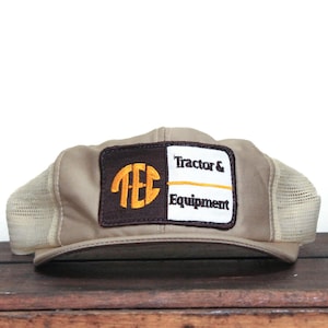 Vintage TEC Tractor Equipment Co Dealer Komatsu Diesel Excavators Construction Heavy Machinery Trucker Hat Snapback Baseball Cap USA Made