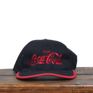 Vintage 90er Jahre Coca Cola Coke Logo Classic Soda Pop Drink Strapback Hut Baseballkappe