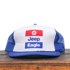 Vintage Trucker Hat Snapback Baseball Cap Jeep Eagle Mopar Dodge Chrysler Plymouth Car Dealer Wrangler Grand Wagoneer 4X4 Off Road