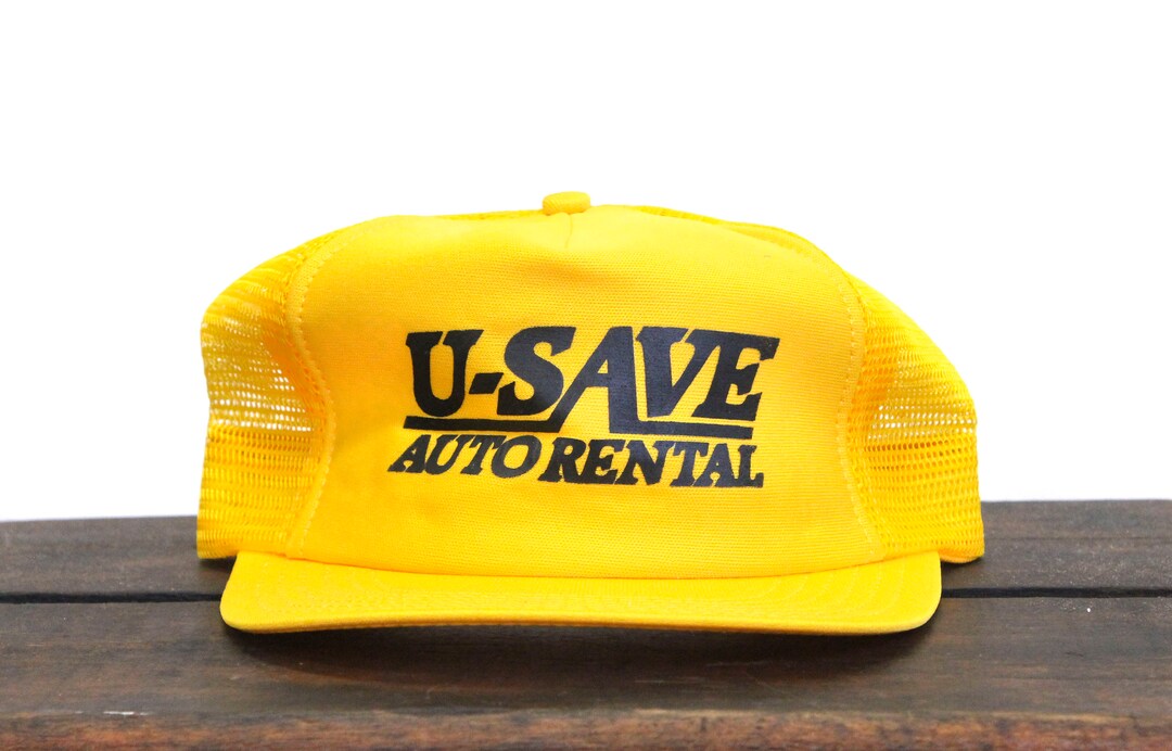 Vintage U Save Auto Car Rental Trucker Hat Snapback Baseball Etsy