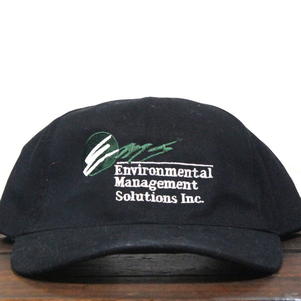 Vintage EMS Environmental Management Solutions Consultants Bomen Bos Natuurbehoud Strapback Hat Baseball Cap