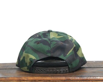 Retro Vintage Style Chattanooga Chew Hat Trucker Camo Tobacco Snuff Dip Cap 80s Vintage 80s Rough Country Chewing Tobacco Snuff Dip Duck  main image 2