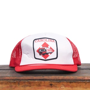 Vintage Trucker Hat Snapback Baseball Cap Carolina Freight Trucking Co Shipping Hauling 18 Wheeler Big Rig Semi Truck Tractor Trailer