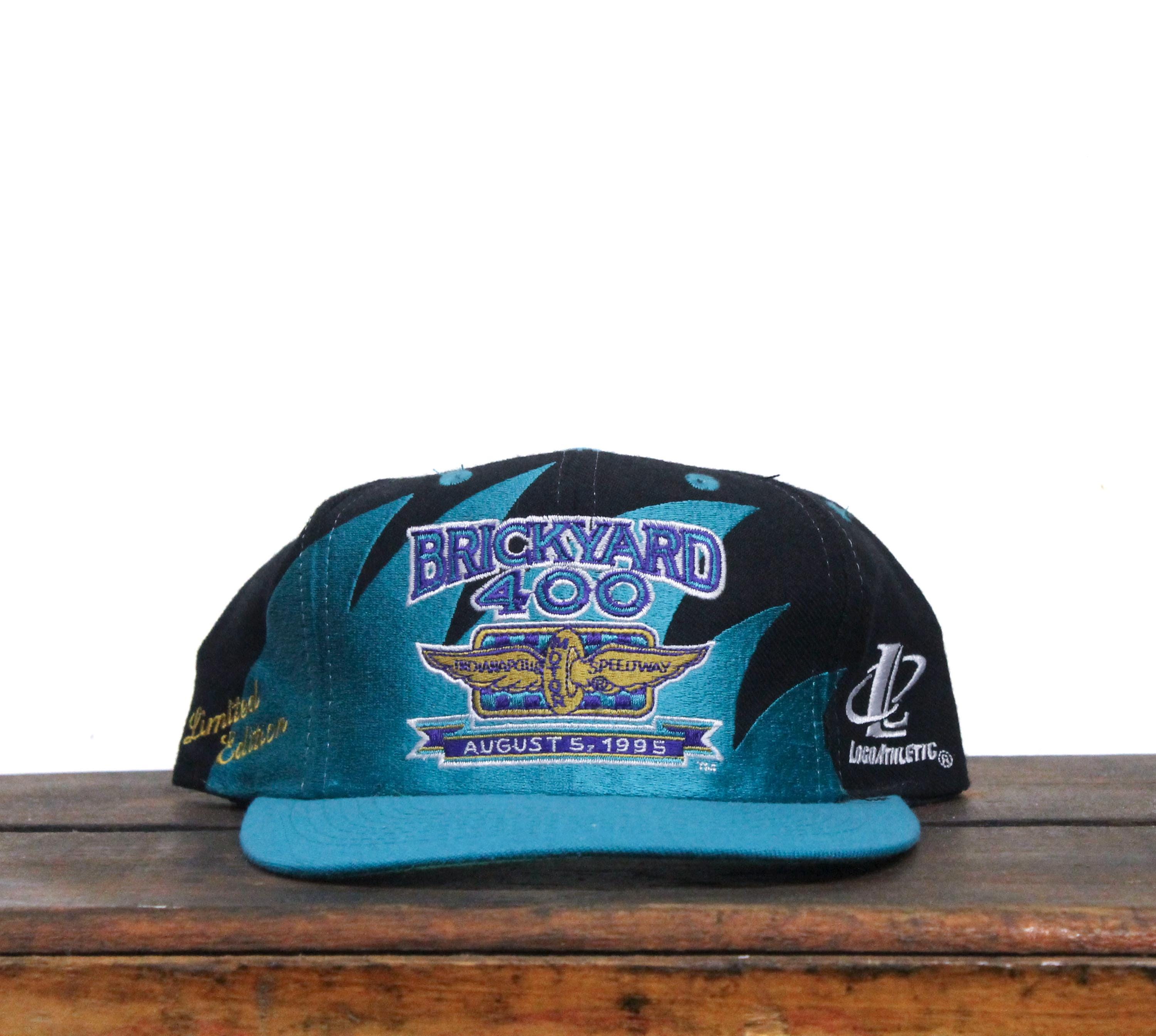 Vintage 90s Logo Athletic Sharktooth Black Dome Snapback Hat