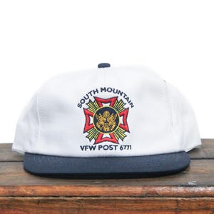 Vintage Trucker Hat Snapback Baseball Cap South Mountain VFW Post 773 Veterans Of Foreign Wars Navy Army Air Force Marines Dillsburg PA USA