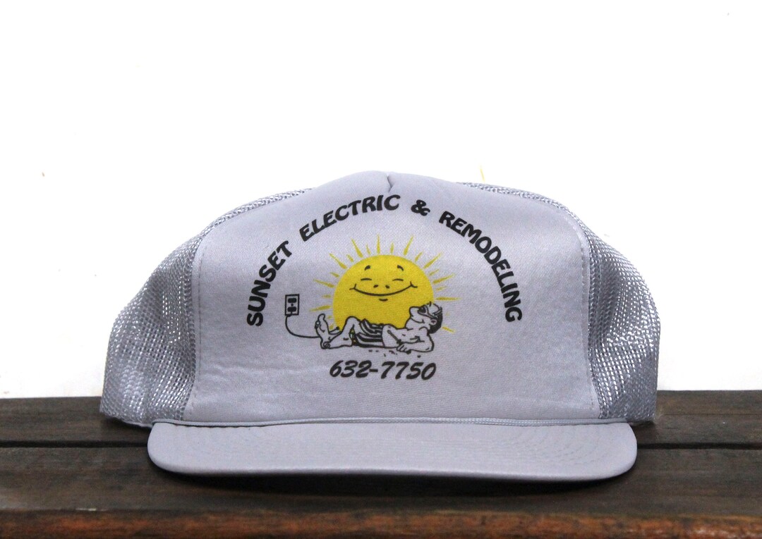 Casquette Trucker Brodée Youngstown Electric Service - Noir Et Rouge - Snapback - Occasion