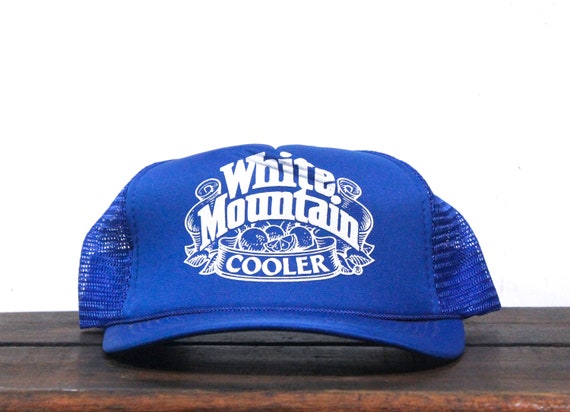 Vintage Trucker Hat Snapback Baseball Cap White M… - image 1