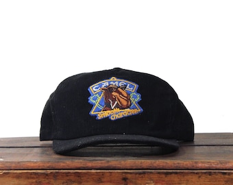 Vintage Black Corduroy Camel Cigarettes Tobacco Joe Camel Smooth Character Trucker Hat Snapback Baseball Cap