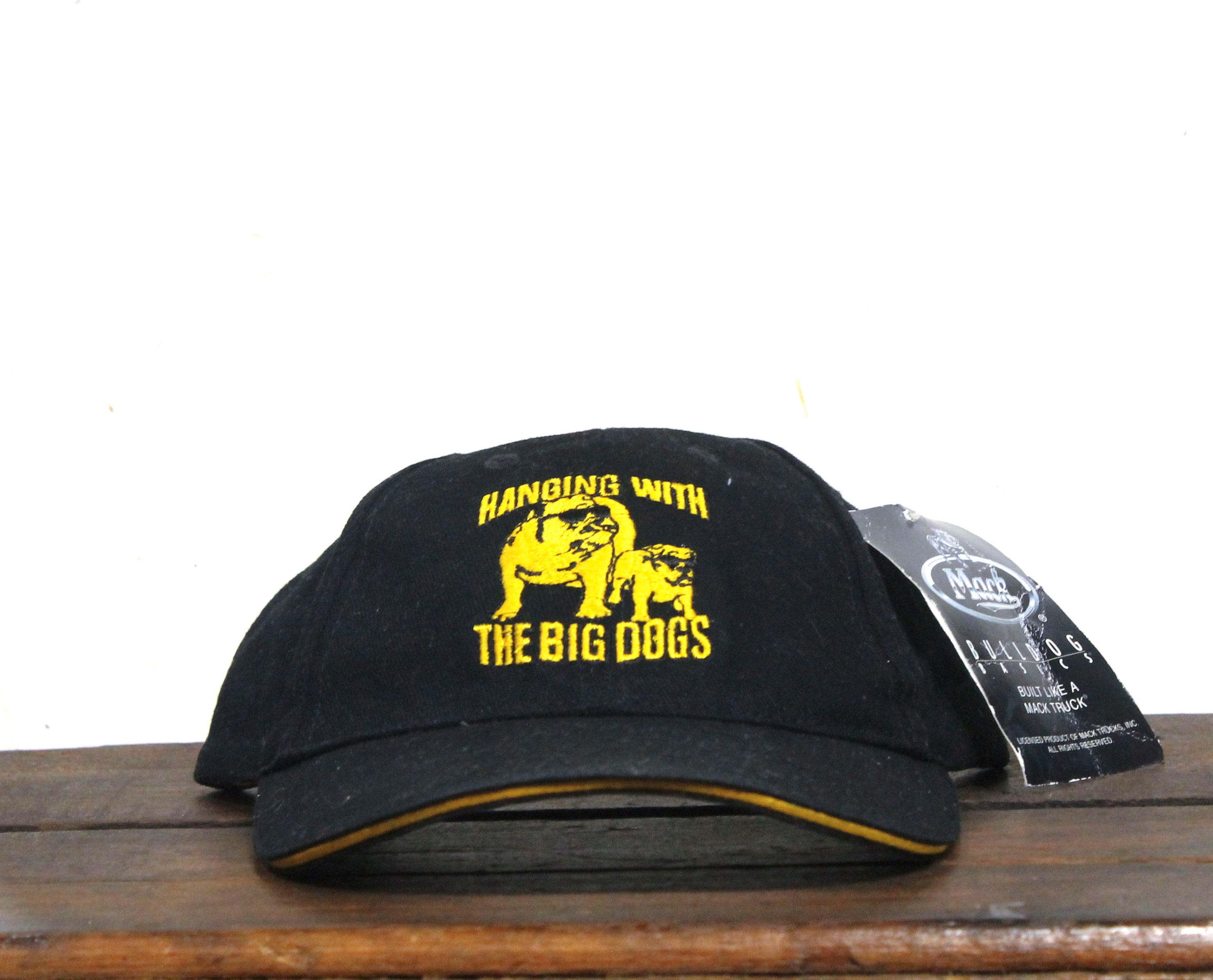 Vintage 90s Strapback Hat Baseball Cap Hanging With the Big Dogs