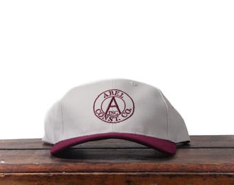 Vintage 90er Jahre Washed Out Abel Konstruktion Co Bauherr Strapback Hut Baseball Cap
