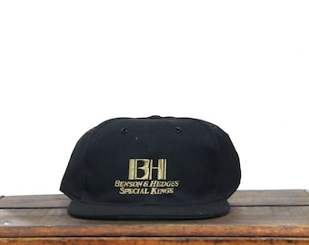 Vintage 90s Benson And Hedges Cigarettes Tobacco Take The Edge Off Snapback Hat Baseball Cap