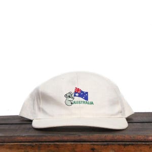 Vintage 90s Australia Koala Bear Flag Australian States Down Under AUS Kangaroo Strapback Hat Baseball Cap