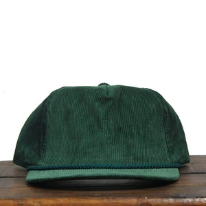 Vintage Deadstock New Unused Blank Forest Emerald Green Corduroy
