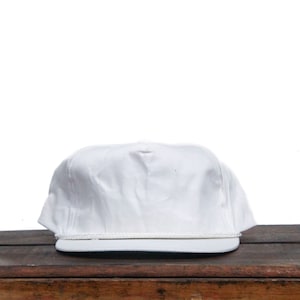 Vintage Blank White Trucker Rope Hat Snapback Baseball Cap image 1