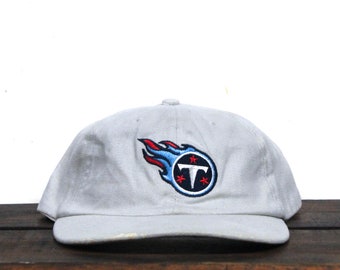 Vintage 90s Tennessee Titans Football NFL Unstructured Strapback Dad Hat Baseball Cap