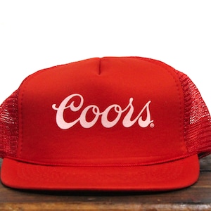Vintage 90er Trucker Hut Snapback Baseball Cap Coors Bankett Bier Light The Silver Bullet Mountain