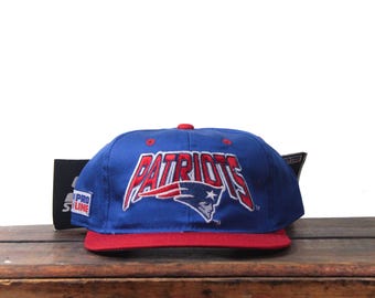 Vintage New England Patriots Hat • 80s 90s NFL Snapback Cap • New