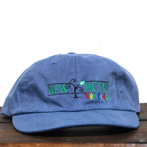 Vintage 90s Washed Out Blue New Hope For Kids Unstructured Strapback Hat Baseball Cap