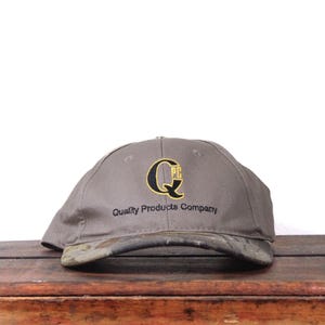 Vintage 90er Jahre QPC Quality Produkte Co Camo Camouflage Brim Jagd Strapback Hut Baseballkappe