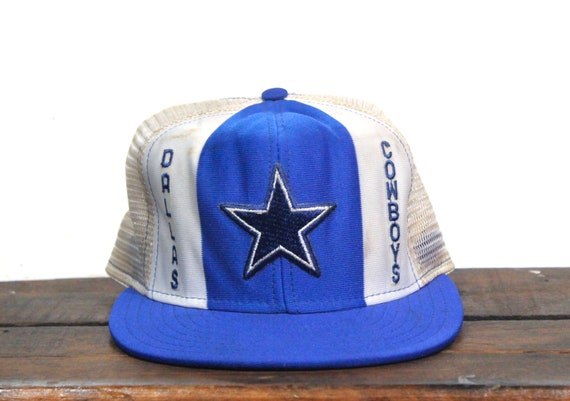Vintage Dallas Cowboys NFL Football Texas Snapback Trucker Hat Baseball Cap AJD Lucky Stripe Made in USA