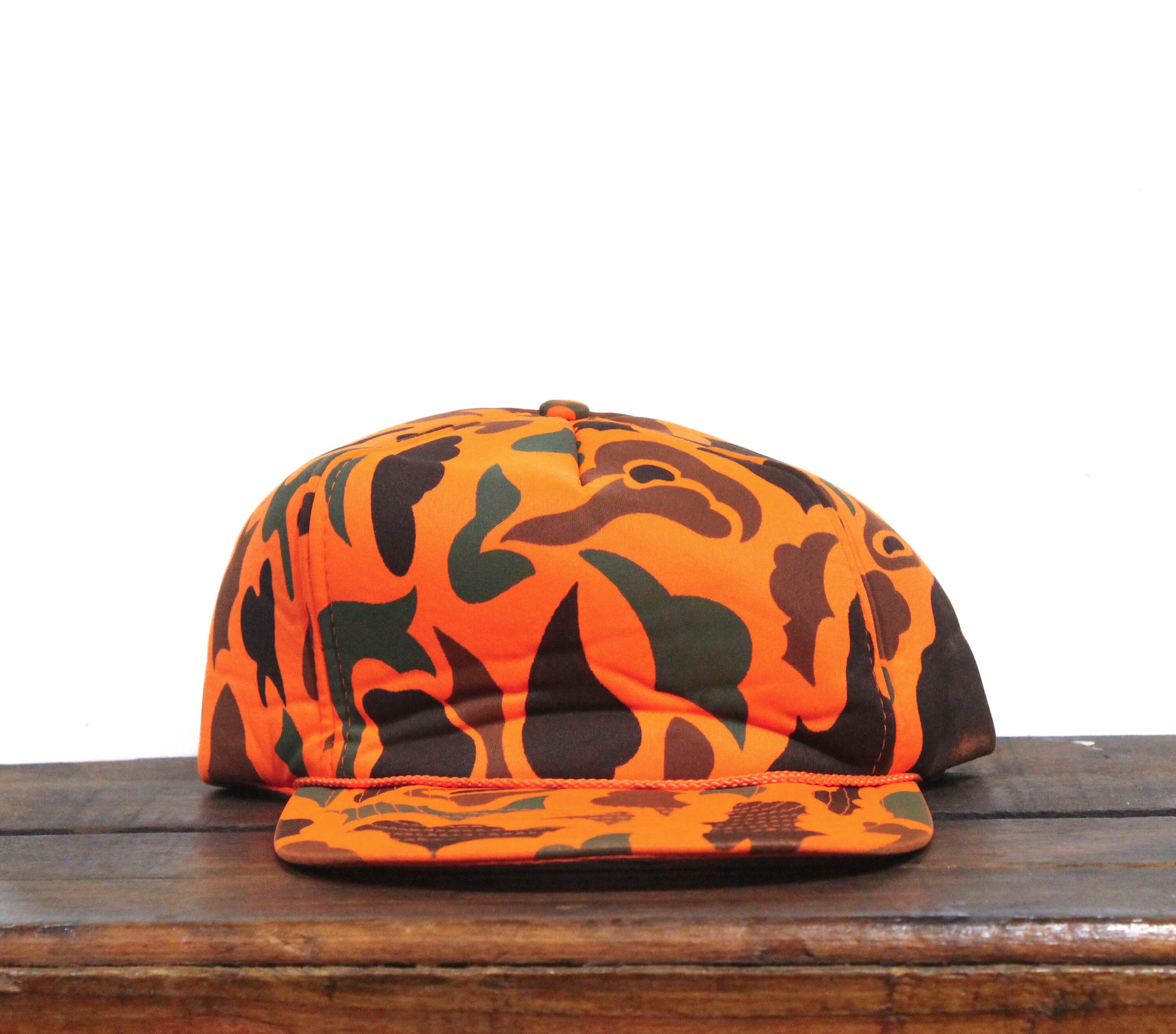 Blaze orange camo hat deals