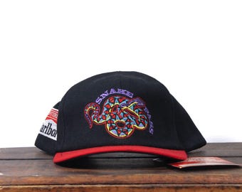 Vintage 90s Deadstock New Marlboro Adventure Team Snake Pass Cigarettes Tobacco Trucker Hat Strapback Baseball Cap