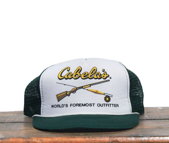 Buy Vintage Cabela's World's Foremost Outfitters Hunting Fishing Outdoor  Supplies Store Forest Green Trucker Hat Snapback Baseball Cap Online in  India 