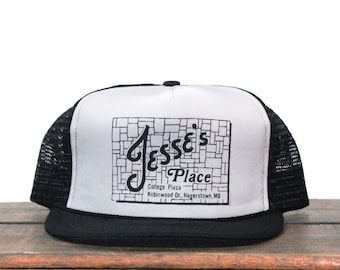 Vintage Trucker Hat Snapback Baseball Cap Jesse's Place Hagerstown MD Maryland Dive Bar Drinking Beer