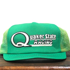 Vintage Trucker Hoed Snapback Baseball Cap Quaker State Motor Oil Racing Team Nascar