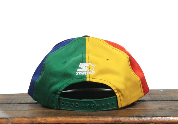 Vintage 90s Starter Rainbow Colorblock Twill NBC Sports TV