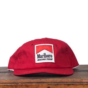 Vintage Marlboro Racing Team Cigarettes Tobacco Nascar Penske Snapback Trucker Hat Baseball Cap Made In USA